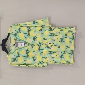 J crew cover up with bright yellow flowers